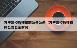 万宁高校教师招聘公告公示（万宁高校教师招聘公告公示时间）