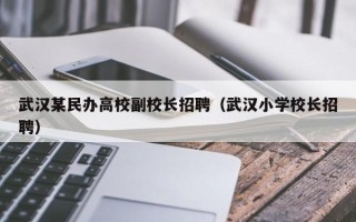 武汉某民办高校副校长招聘（武汉小学校长招聘）