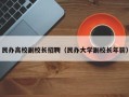 民办高校副校长招聘（民办大学副校长年薪）