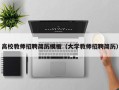 高校教师招聘简历模板（大学教师招聘简历）