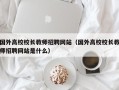 国外高校校长教师招聘网站（国外高校校长教师招聘网站是什么）