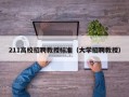 211高校招聘教授标准（大学招聘教授）