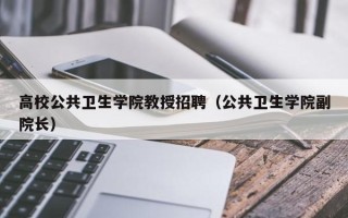 高校公共卫生学院教授招聘（公共卫生学院副院长）