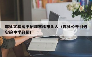 郏县实验高中招聘学科带头人（郏县公开引进实验中学教师）