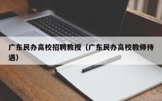 广东民办高校招聘教授（广东民办高校教师待遇）