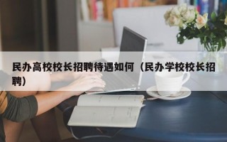民办高校校长招聘待遇如何（民办学校校长招聘）