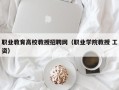 职业教育高校教授招聘网（职业学院教授 工资）